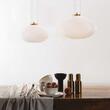 Lustra moderna alama satinata abajur sticla PLISSE' SP1 D45 285191 Ideal Lux