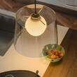 Lustra moderna din sticla finisaj ambra 1xG9/15W, FADE SP1 271316 Ideal Lux