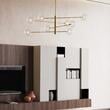 Candelabru modern alama abajururi sticla 8xG4/2W, Equinoxe SP8 275215 Ideal Lux