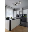 Plafoniera LED moderna Line neagra abajur alb L68cm 80W, Maytoni