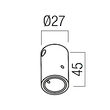 Cutie cilindrica alimentatoare benzi LED XLOOP LP18DB SBK Arelux
