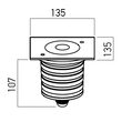 Spot LED incastrat pardoseala trafic pietonal/auto IP67 25W/4000K/3080lm XGround GD20NW36 Arelux