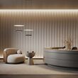 Lustra LED moderna Ambience neagra abajur alb Ø42cm 23W, Maytoni