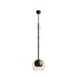 Lustra moderna Ros neagra abajur chihlimbar Ø16cm, Maytoni