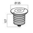 Spot LED IP67 aparent pietonal/auto XGROUND 1x25W 3000K 36° Arelux GD19WW36