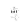 Plafoniera moderna neagra detalii cupru antichizat, Edison 01-1576 Smarter