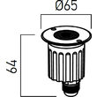 Spot LED incastrat etans XGROUND 1x6W 4000K IP67 36° Arelux GD15NW36
