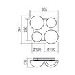 Plafonieră LED modernă auriu mat 26W Lumien 01-4332 Redo