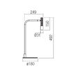 Veioză LED modernă neagra 8W/3000K Drill 01-4732 Redo