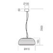 Lustră LED modernă cafenie 20W/2700/3000K Ondula 01-4542 Redo