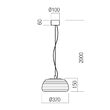 Lustră LED modernă cafenie18W/2700/3000K Ondula 01-4540 Redo