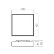 Plafonieră LED modernă neagră telecomanda 40W Hover 01-4470 Redo