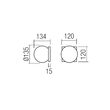 Aplică/plafoniera LED baie IP44 albă 12W/3000K Opale 01-4382 Redo