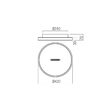 Plafonieră LED modernă dimabilă neagra 40W/2700/3000K Button 01-4290 Redo