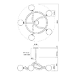 Lustra moderna Confusio aurie abajururi sticla opal 5xE14/28W, 01-3258 Redo
