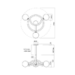 Lustra moderna Confusio aurie abajururi sticla opal 3xE14/28W, 01-3256 Redo