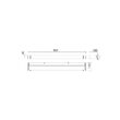 Aplica metalica alba LED 24W/2640lm/3000K, Flipper 01-2295 Redo