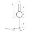 Lustra/lampadar moderna aurie LED 19W/2070lm/3000K, Slick 01-2196 Redo
