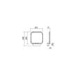 Aplică moderna neagra dispersor silicon LED 15W/1365lm/3000K, Thai 01-2096 Redo