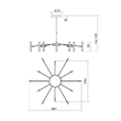 Lustra moderna Rayen neagra LED 60W/4478lm/3000K, 01-3449 Redo