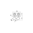 Spot modern Corinth auriu dispersoare orientabile 2xGU10/14W, 01-3441 Redo
