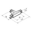 Element conexiune T si alimentare dreapta 3 sine 3 circuite TRACK N 3c T BK Arelux TKN1009 BK