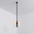 Candelabru modern cu 3 brate din alama masiva si abajururi din sticla opal, Odyssey, B140 SchwungHome