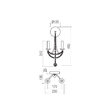 Aplica negru mat ornamente cristal 2xE14/28W, Aphrodite 02-993 Smarter