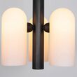 Candelabru modern cu 3 brate din alama masiva si abajururi din sticla opal, Odyssey, B140 SchwungHome