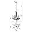 Candelabru auriu mat ornamente cristal 6xE14/28W, Aphrodite 02-994 Smarter