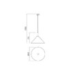 Lustra moderna conica abajur negru 1xE27/42W, Jaap 01-1610 Redo