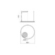 Lustra moderna alba  il. direct LED 42W/4536lm/3000K, Orbit 01-1710-TRIAC Redo
