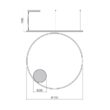 Lustra moderna alba  il. direct LED 84W/9240lm/3000K, Orbit 01-1716-TRIAC Redo