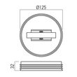 Adaptor montaj plafon spoturi sine 3 circuite TRACK N 3c BK Arelux TKN1016 BK