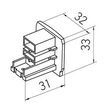 Element terminal sina trei circuite TRACK N 3c BK Arelux TKN1015 BK
