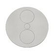 Priza dubla Schuko, incastrabila, crom mat, Twist 931.021, Bachmann