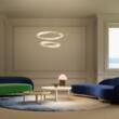 Lustra Oblige moderna aurie cu cristale, dimmabila in 3 pasi, LED 73W/8760lm, 3000K/4000K/6000K, CRI90, IOB PM+L 11, Incanti