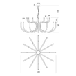 Candelabru modern Luxor rosu dimmabil TRIAC LED 108W/11454lm/3000K, 01-3237 Redo