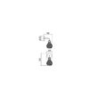 Aplica moderna neagra detalii cupru antichizat, Edison 01-1575 Smarter