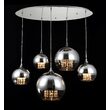 Lustra moderna Fermi nichel abajur transparent L91cm, Maytoni