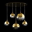 Lustra moderna Fermi aurie abajur transparent L62cm, Maytoni