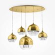 Lustra moderna Fermi aurie abajur transparent L62cm, Maytoni