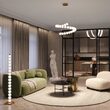 Lustra LED moderna Amulet aurie abajur transparent Ø80cm 40W, Maytoni