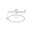 Plafoniera moderna Leo negru il. indirect LED 43W/5718lm 3000K/4000K, 01-3298 Redo