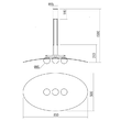 Lustra moderna Cody aurie sticla opal LED 28W/2700lm/3000K, 01-3290 Redo