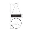 Lustra Vanesia aurie cu cristale, dimmabila in 3 pasi, LED 47W/5800lm, 3000K/4000K/6000K, CRI90, IVA PR L 11, Incanti
