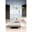 Candelabru modern auriu, stil industrial, 6xE27/60W, Dadim 8224, Amplex