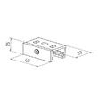 Clema montaj tavan sine 3 circuite TRACK N 3c MWH Arelux TKN1021 MWH