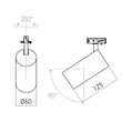 Miniproiector LED pe sina Minitrack 40° 7W/4000K/900lm XTilt TL01NW MBK Arelux