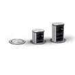 Priza simpla Schuko + 2 prize europene, incastrabila, ridicare prin apasare, Elevator 928.003, Bachmann